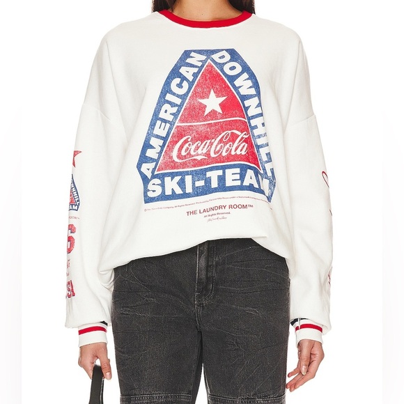 The Laundry Room Coca Cola American Downhill Ski Team Sweatshirt - Size XS - NWT - Picture 1 of 11